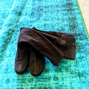 Almost knee high boots